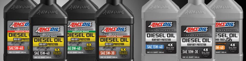 AMSOIL Signature Series and Heavy Duty Synthetic diesel oils