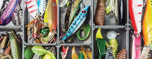 Assortment of fishing lures