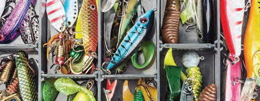 Assortment of fishing lures