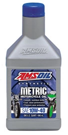 AMSOIL 10W-40 Synthetic Metric Motorcycle Oil