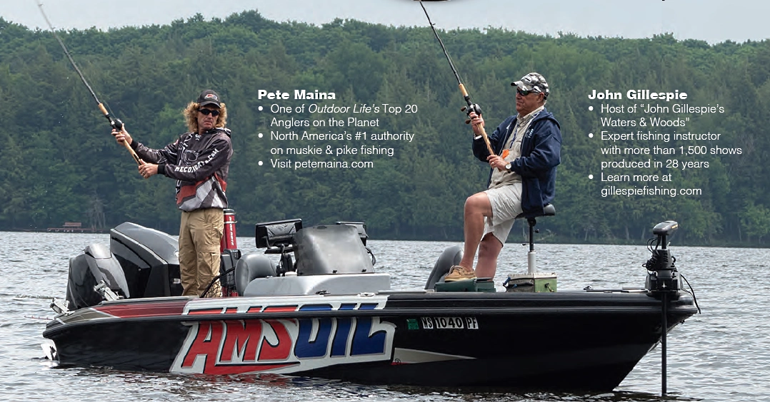 Professional anglers Pete Maina and John Gillespie