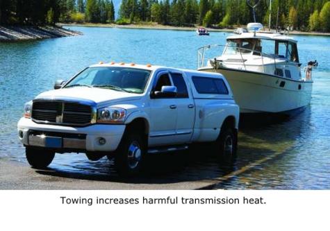 towing increases transmission heat